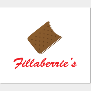 Fillaberrie's Ice Cream Sandwich Logo Posters and Art